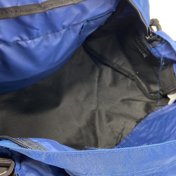 One Dot Source. Medium Blue and Black Two Handle Nylon Duffle Bag - Picture 6 of 10